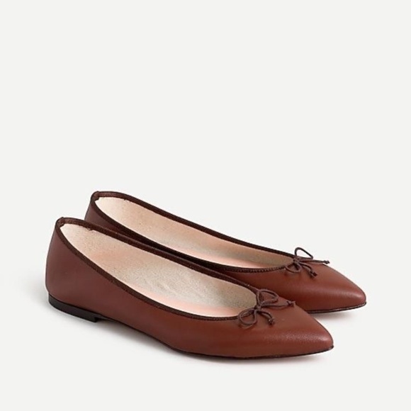 J. Crew Gemma Leather Ballet Flats - Picture 1 of 8
